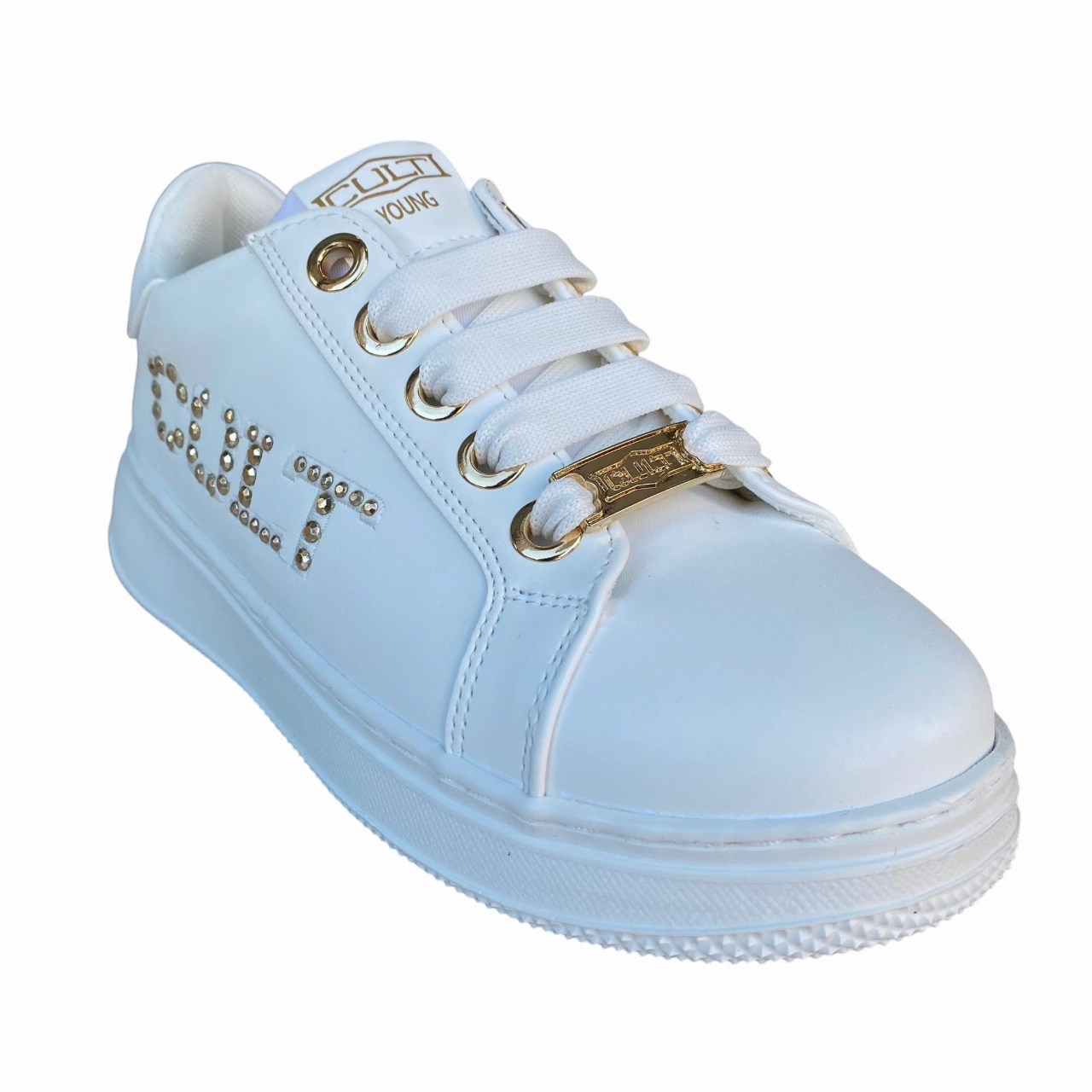 Cult scarpa sneakers da ragazzi T-100 bianco Pink Gola Sneakers
