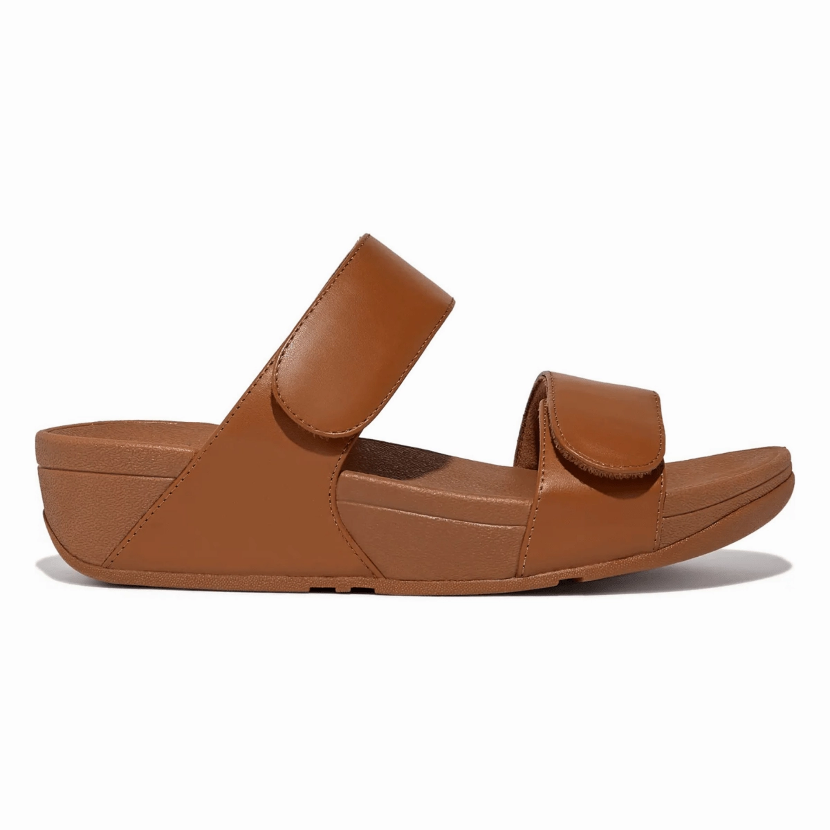 Yarn Slides FitFlop Women's Lulu Adjustable Light Tan Leather