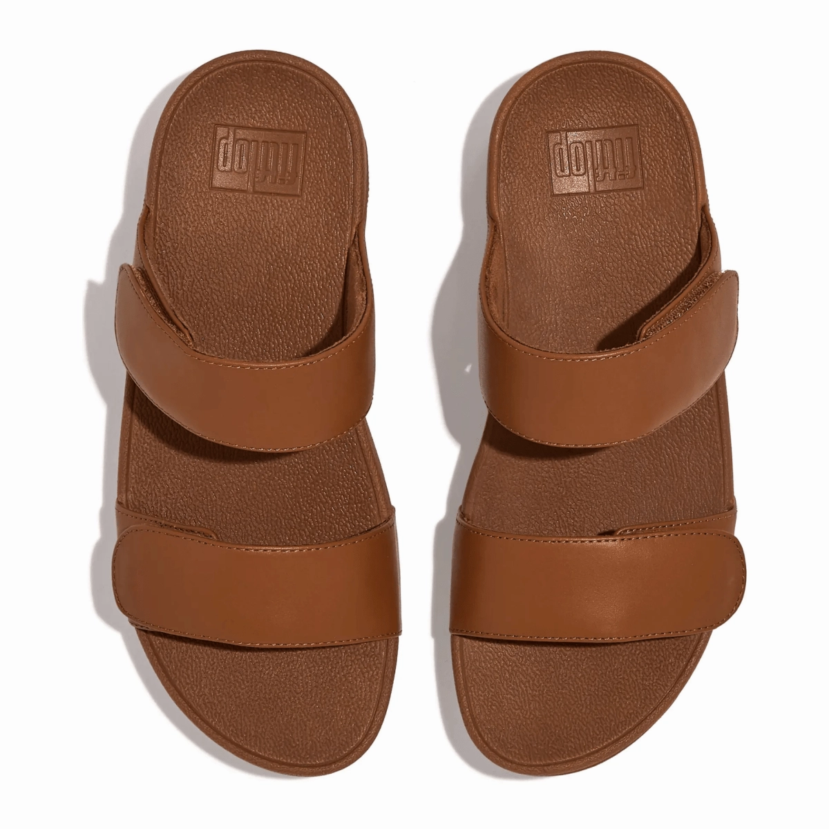 Size 15 House Slippers FitFlop Women's Lulu Adjustable Light Tan Leather