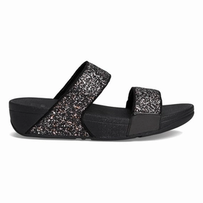 Slippers Turtle FitFlop Women's Lulu Glitter Slide Black Multi