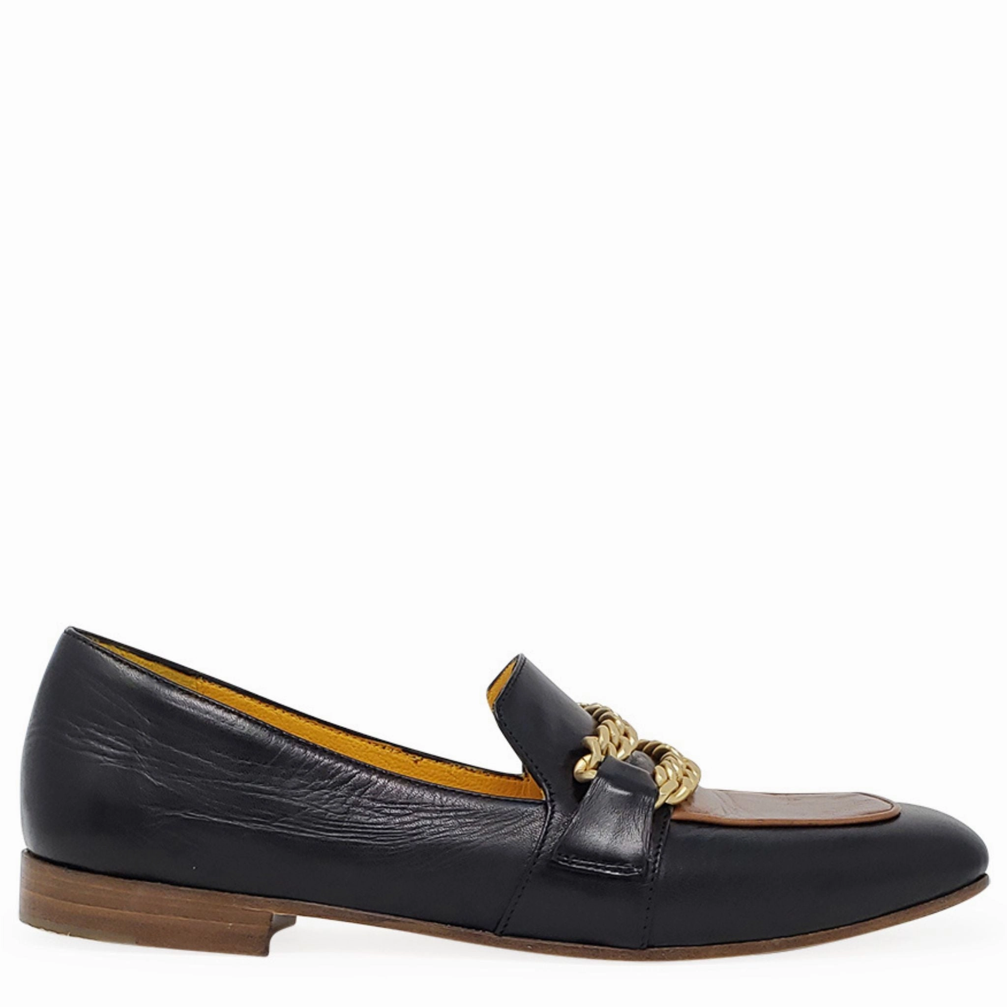 Alegria Oxfords Flat Loafer Blk/Tan