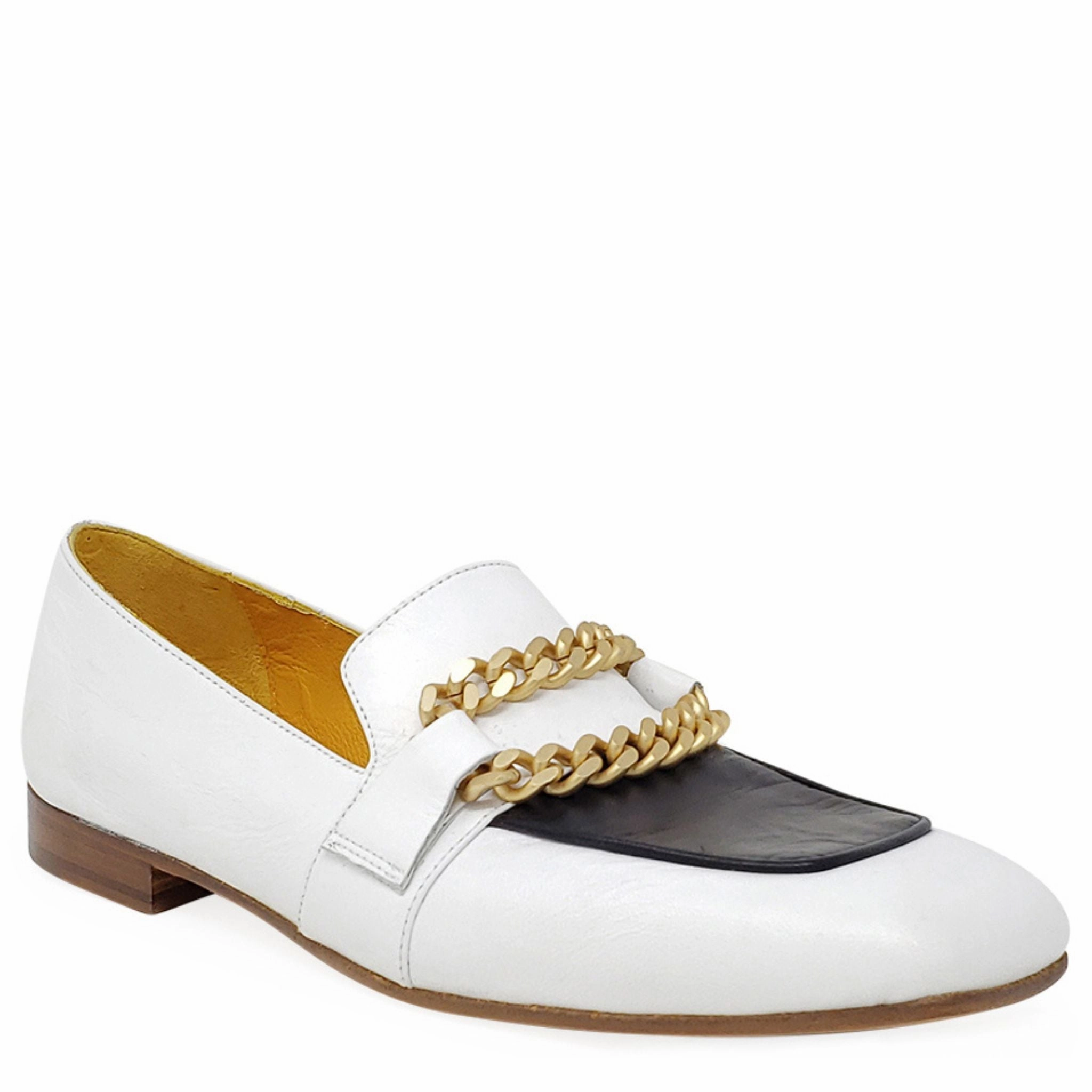 Flat Loafer Wht/Blk Alegria Oxfords