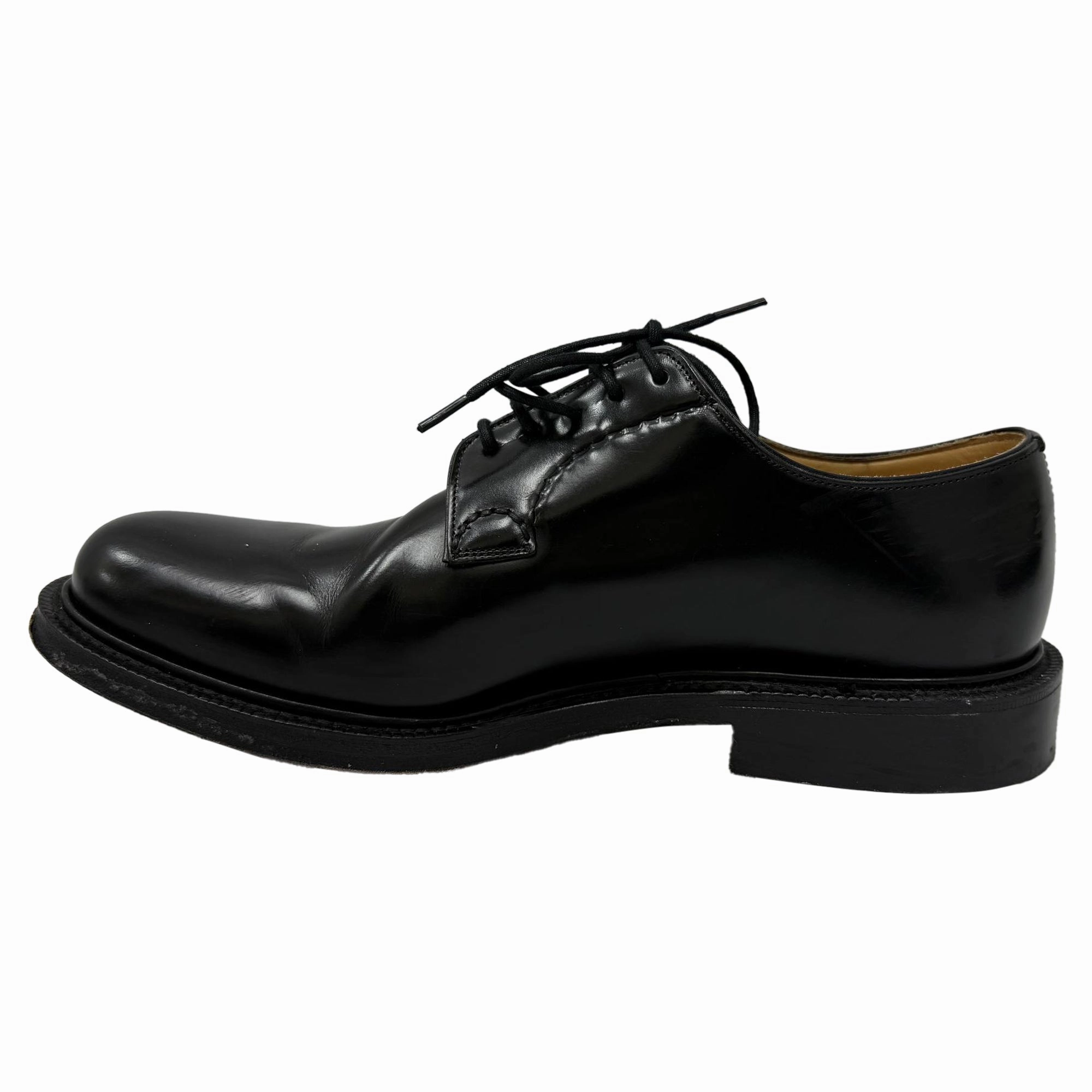 Church's Shannon Lace-Up Derby Shoes in Black Leather Derby Shoes In Suede