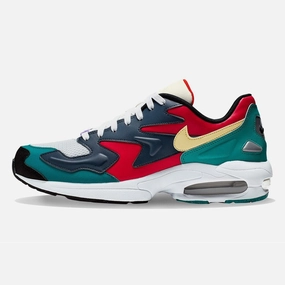 Nike Outlet Store Basketball Shoes Nike Air Max 2 Light SP Habanero Red Navy Emerald