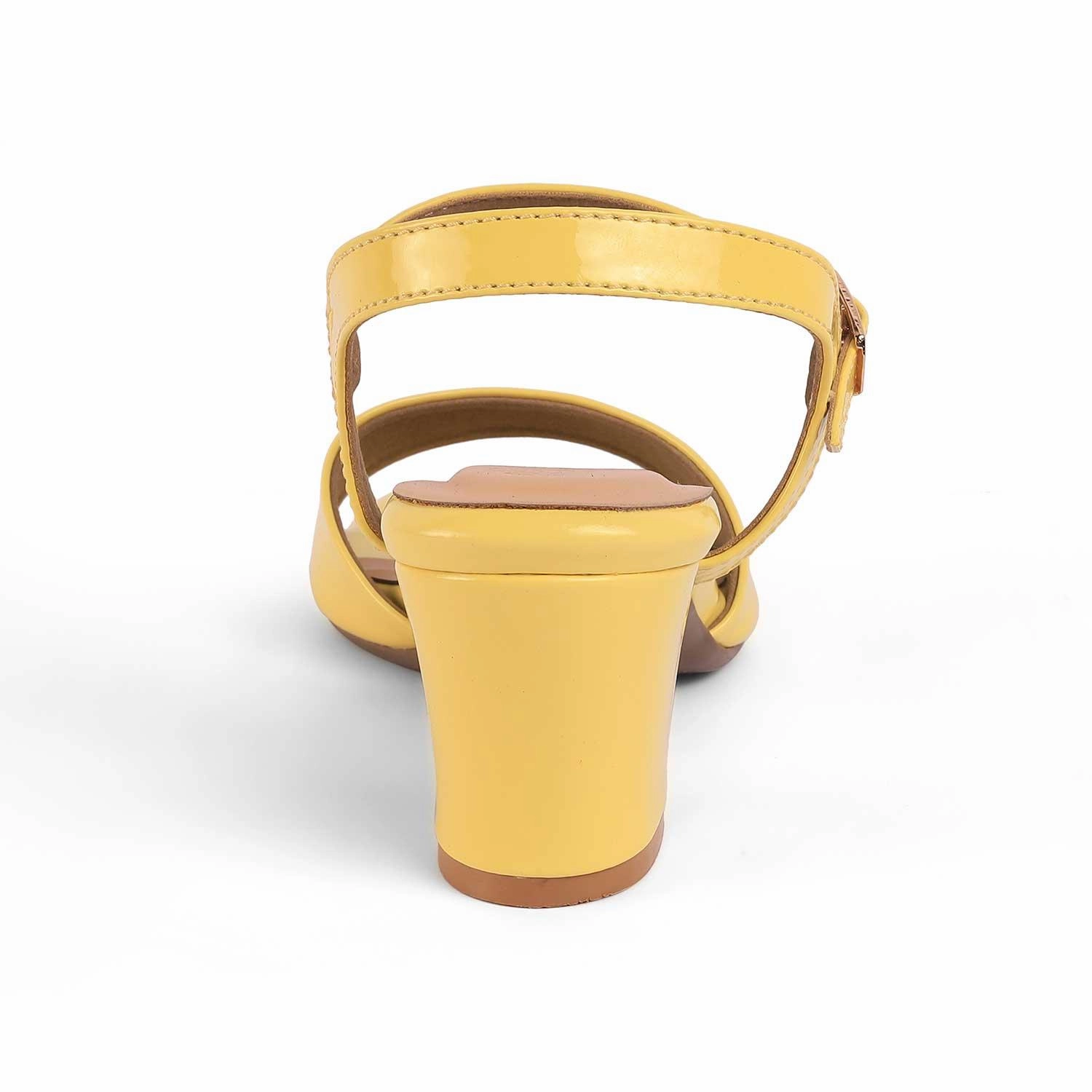 Sandals All Inclusive Resort Tresmode Solor Yellow Women's Casual Block Heel Sandals