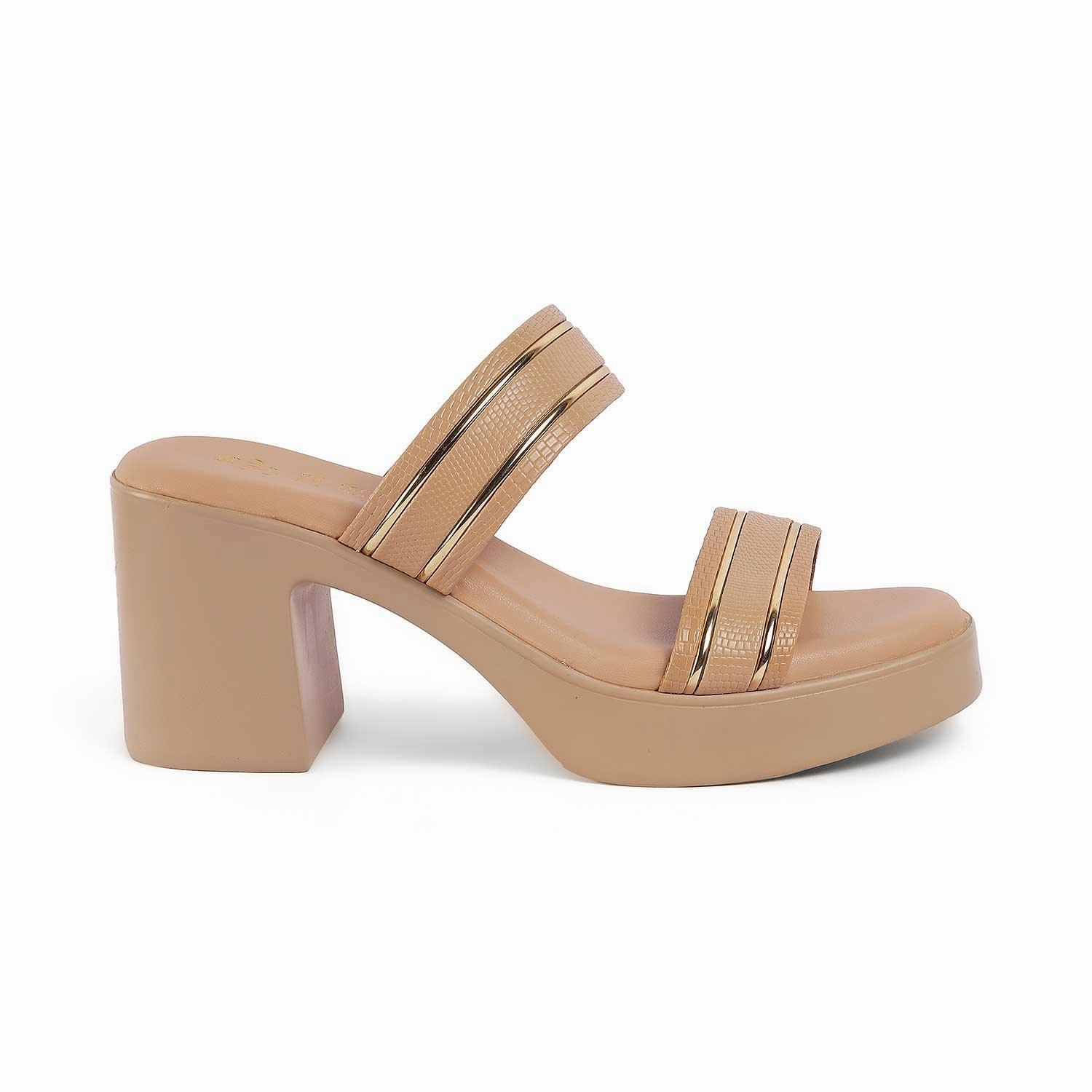Strap Sandals Tresmode Mauro Beige Women's Dress Block Heel Sandals