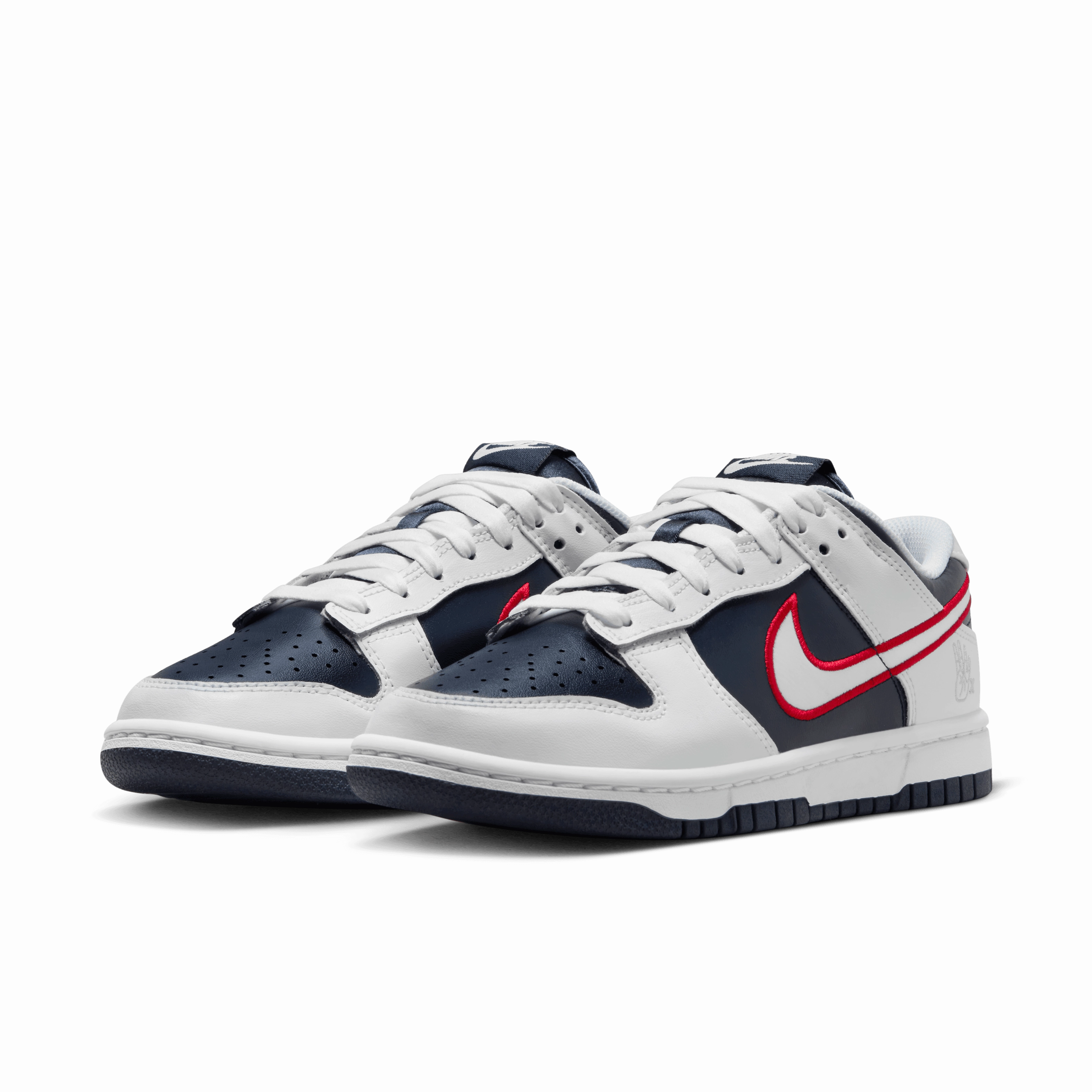 Custom Nike Shoes Painted Women's Dunk Low Premium "Houston Comets Four-Peat"