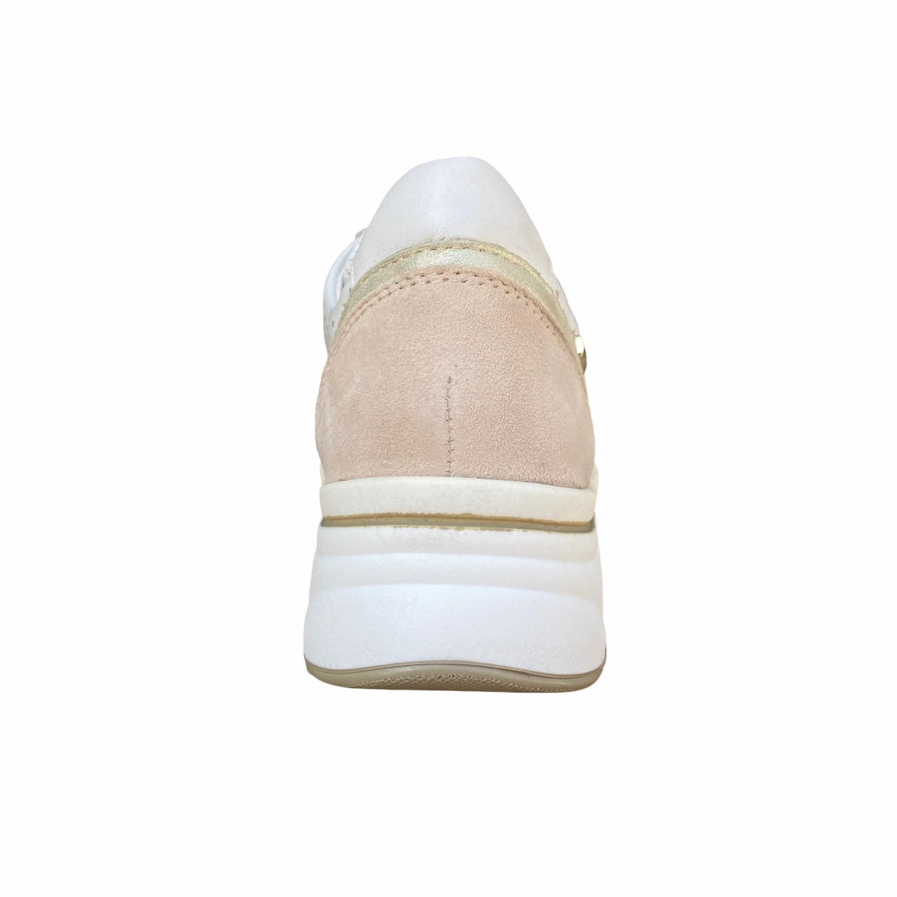 Anthony Towns Sneakers Valleverde scarpa sneakers da donna con laccio e zip 36061 bianco-oro