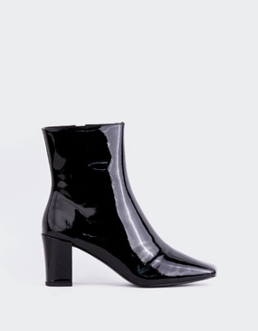Jepson Black Patent Scandinavian Chelsea Boots