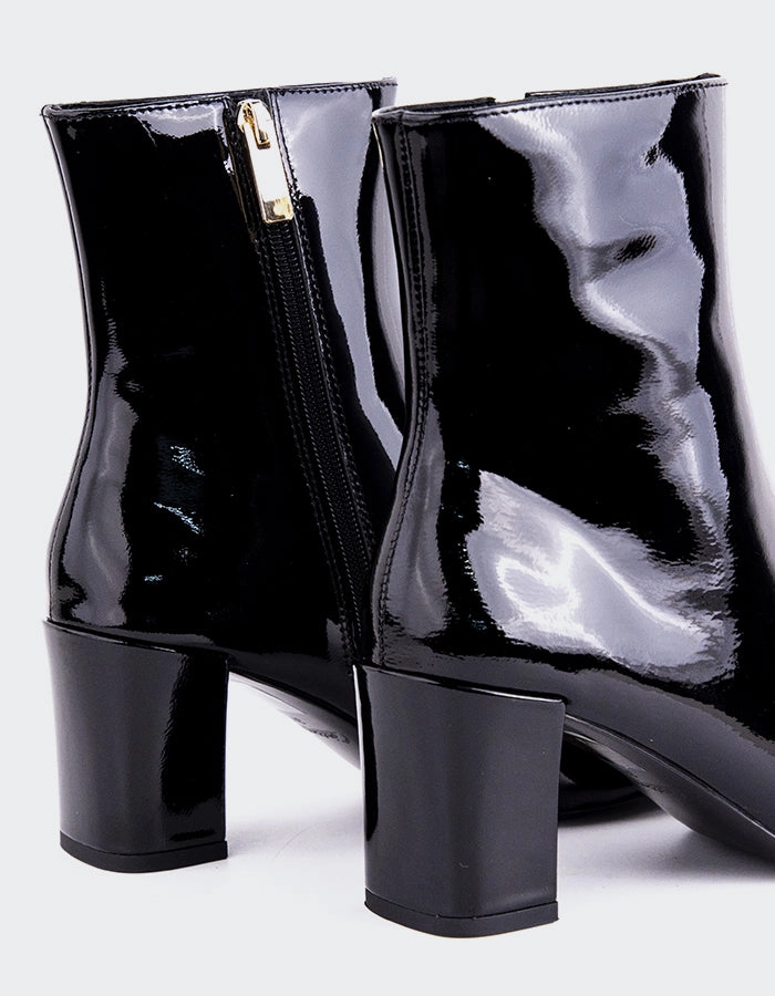 Mid Calf Platform Chelsea Boots Jepson Black Patent