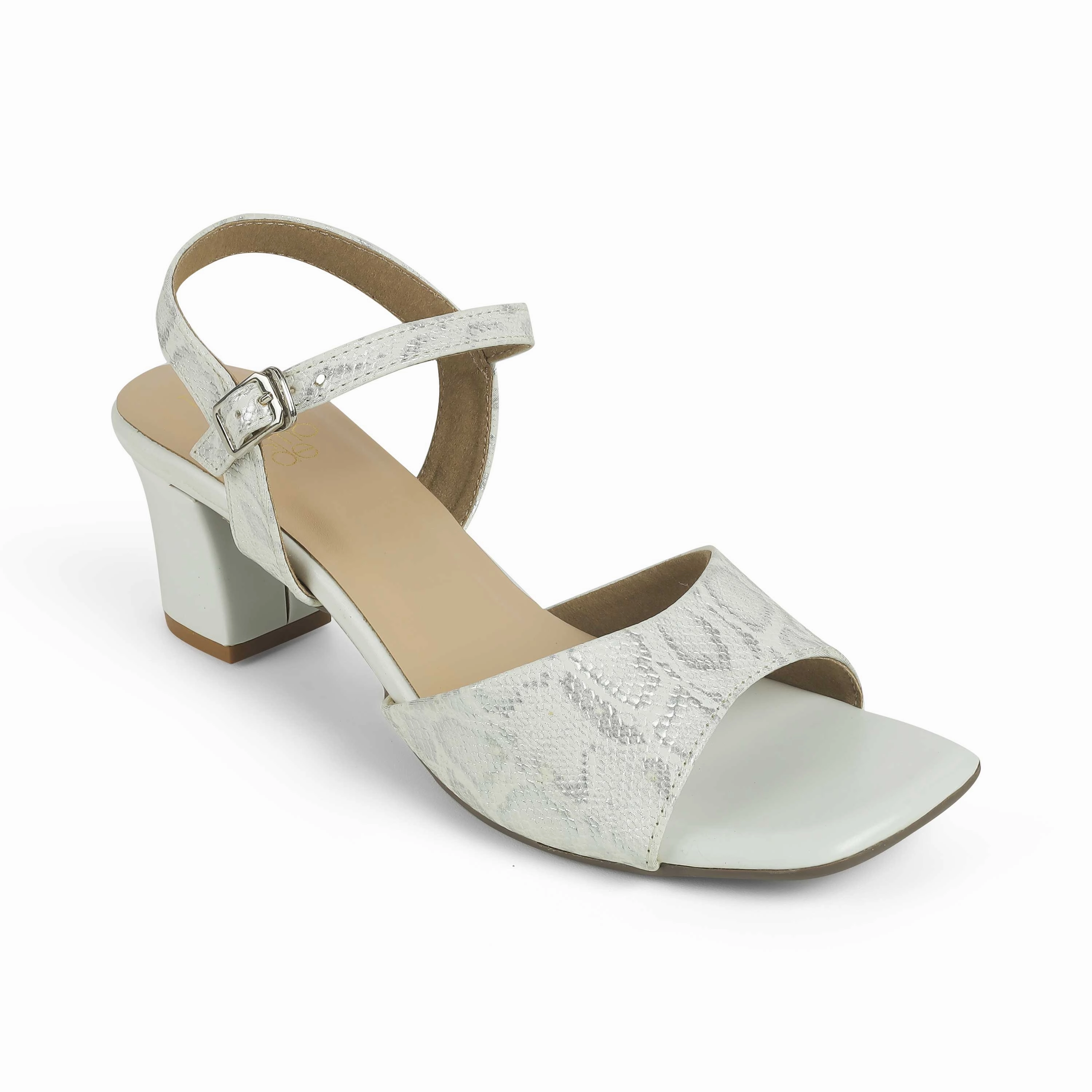 Best Sandals For Hiking Tresmode Sanrep TMS-5 Silver Block Heel Sandals For Women