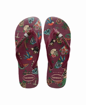 Crystal Flip Flops HAVAIANAS TOP TRIBO - BORDEAUX