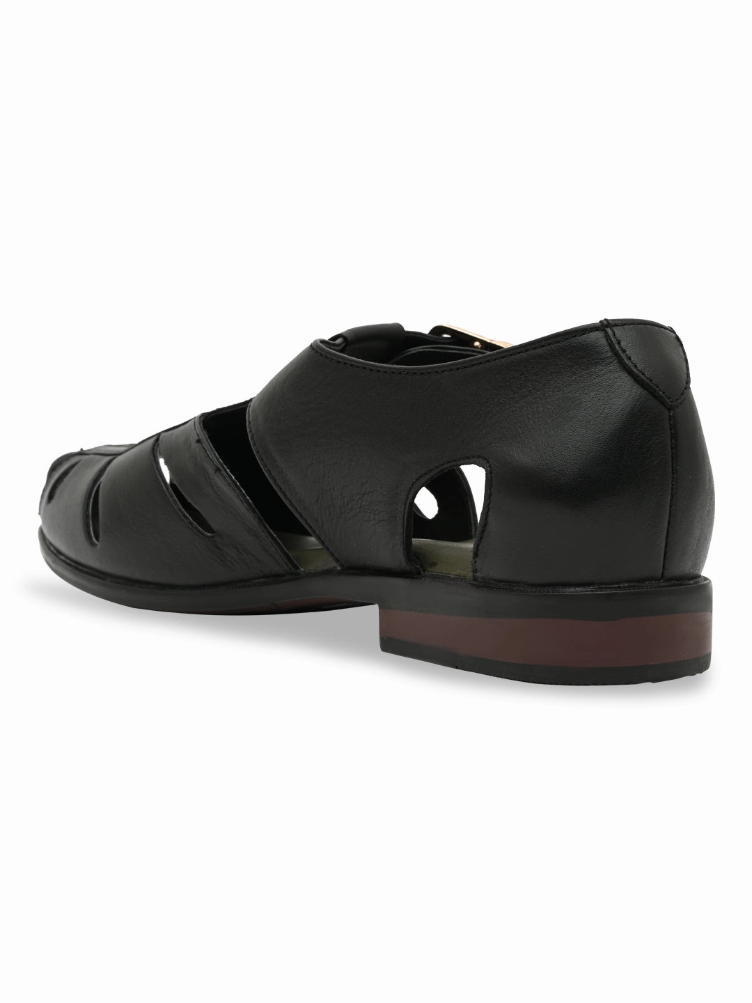Imperio By Regal Black Men Leather Pathanis Jo Sandals
