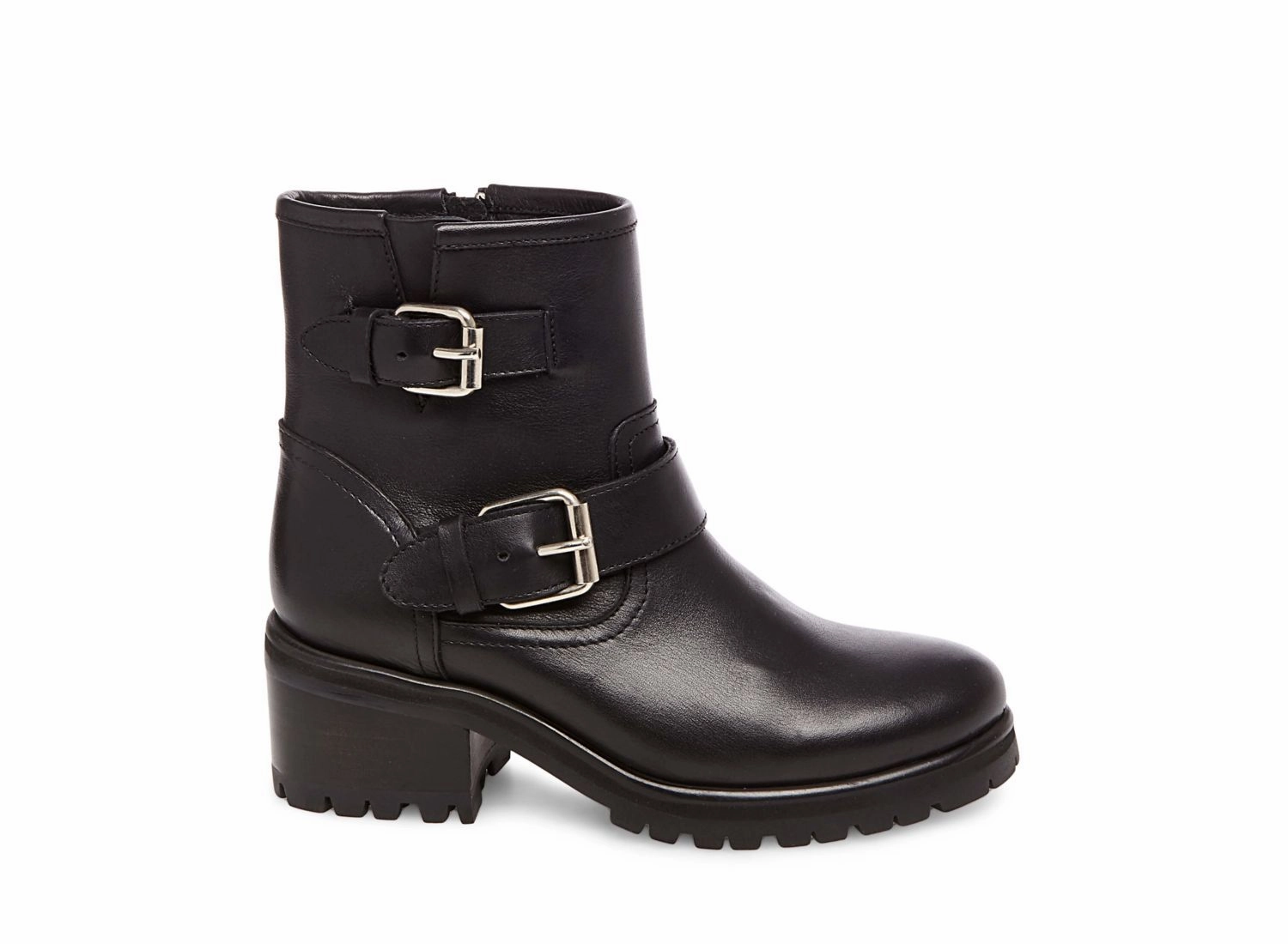 Knee High Combat Boots Outfits GAIN BLACK LEATHER