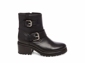 GAIN BLACK LEATHER Aquazzura Saint Honore Combat Boots