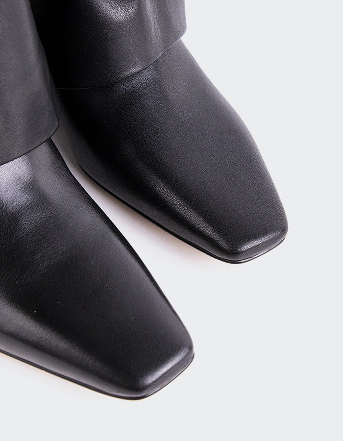 Hunter Boots Wide Calf Galvani Black Leather