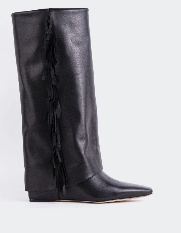Galvani Black Leather Thursdays Boots