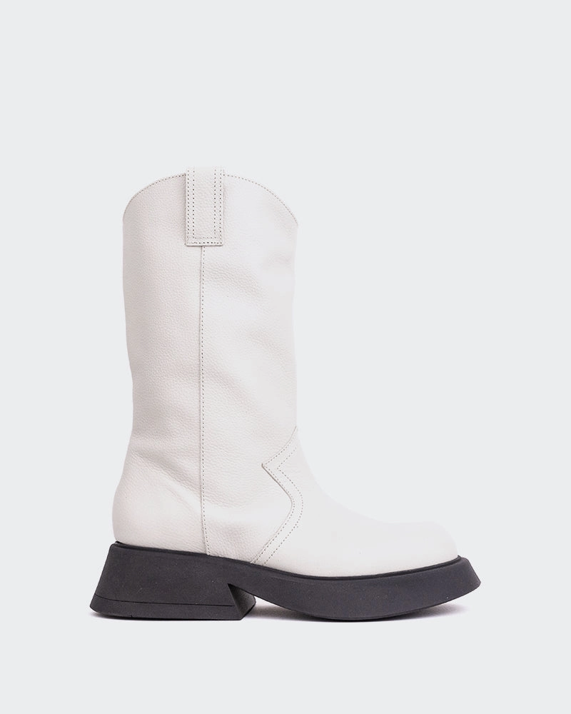 Gaulle Off White Leather La Canadienne Boots Sale