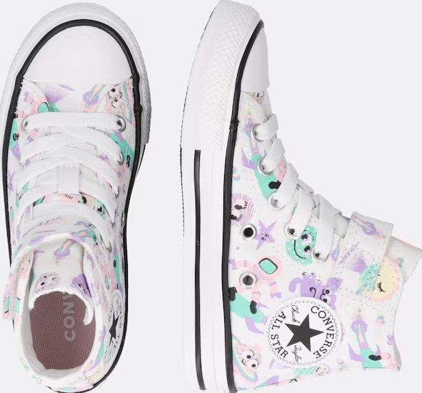 Best Orthopedic Sneakers Converse scarpa sneakers da bambina alta con laccio elastico e velcro Ctas 1V HI A02968C bianco