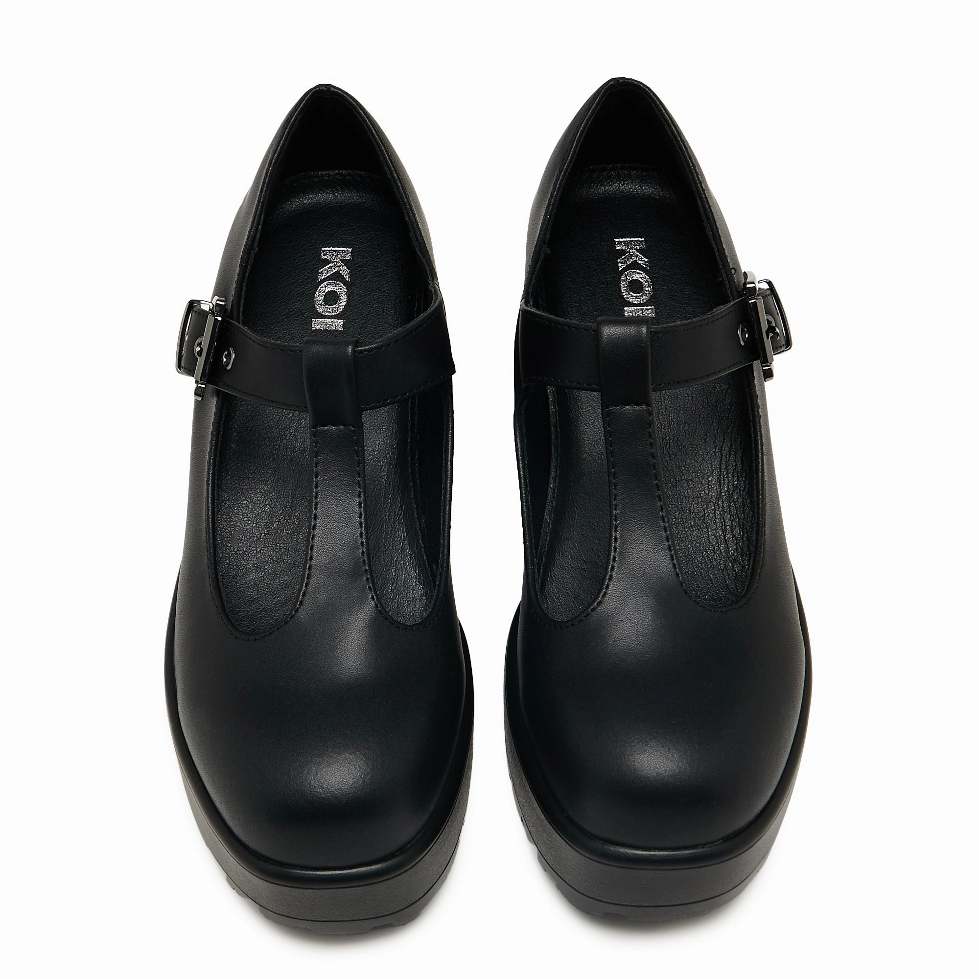 SAI Black Mary Jane Shoes 'Faux Leather Edition' Animal Print Mary Jane Shoes