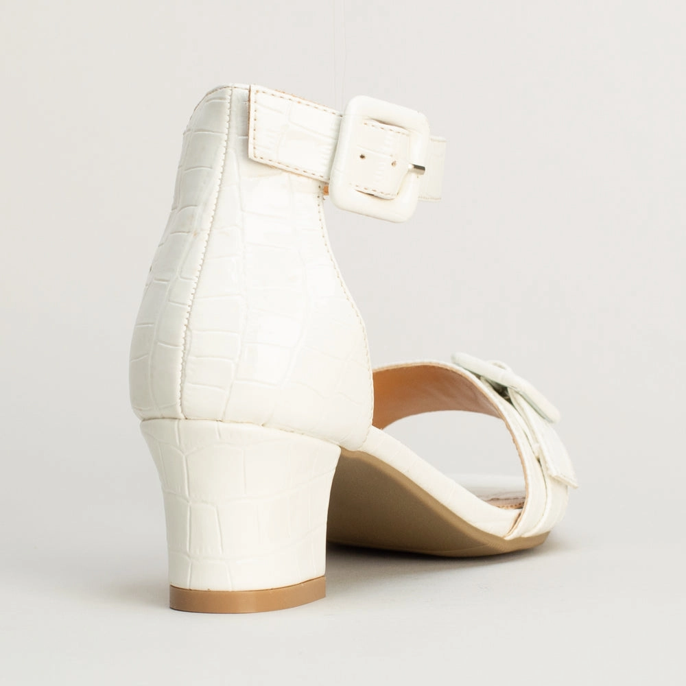 High Heel Nurse Shoes Buckle Detail Heel