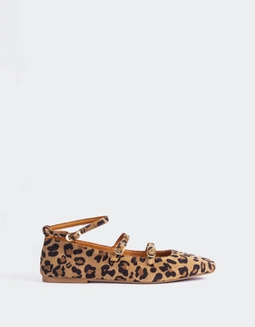 Mary Jane Shoes Good For Walking Glimmer Leopard Suede