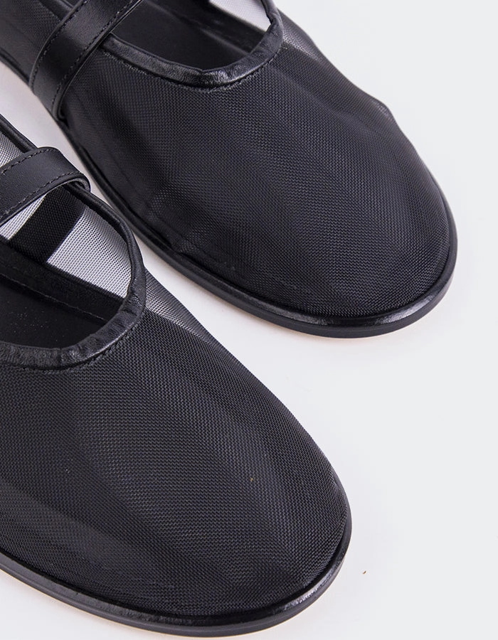 Glint Black Mesh Revolution Mary Jane Tap Shoes