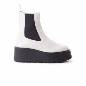 Barefoot Leather Boots Imola Off White Leather