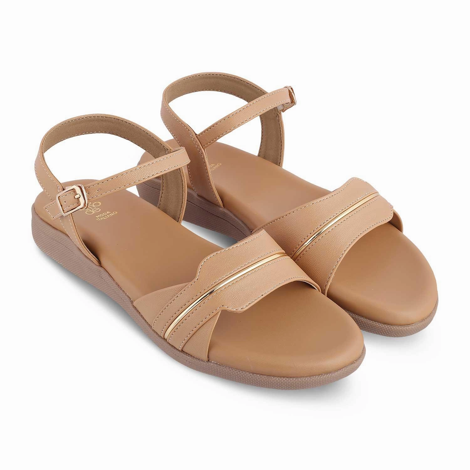 The Etienne Beige Women's Casual Flats Tresmode Flat Shoes And Sandals