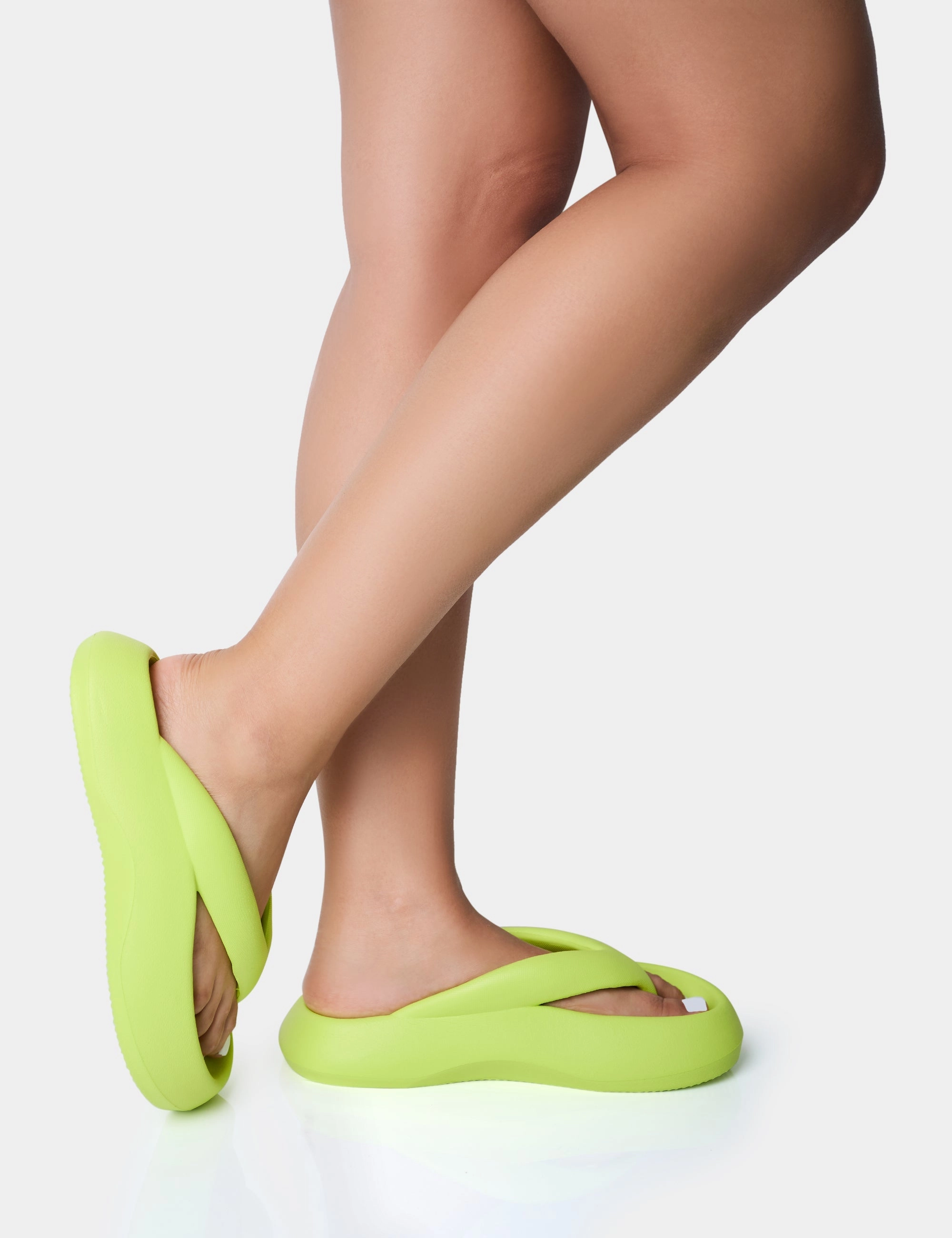 Sandals Dolce And Gabbana Guilty Lime Chunky Toe Post Slider Sandals