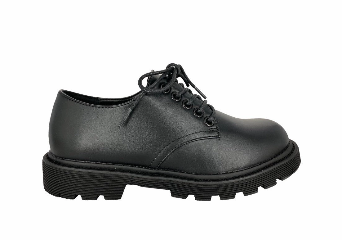 Gotta Flurt Women's Academy Black Synthetic Leather Oxford Student Shoes Combat Boot Repair