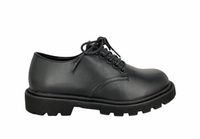 Ladder Lace Combat Boots Gotta Flurt Women's Academy Black Synthetic Leather Oxford Student Shoes