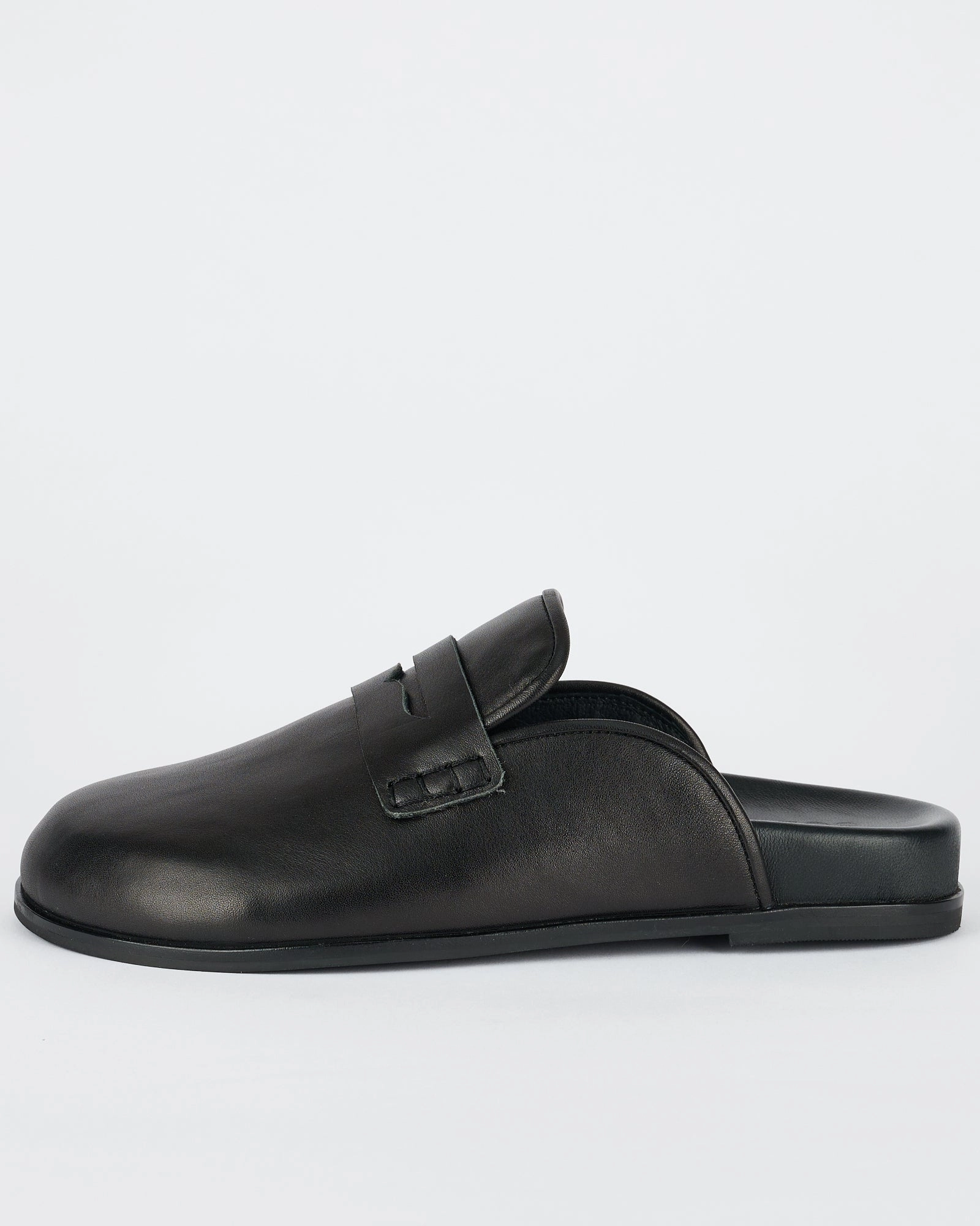 Greenwich Loafer Black Puffy Slippers
