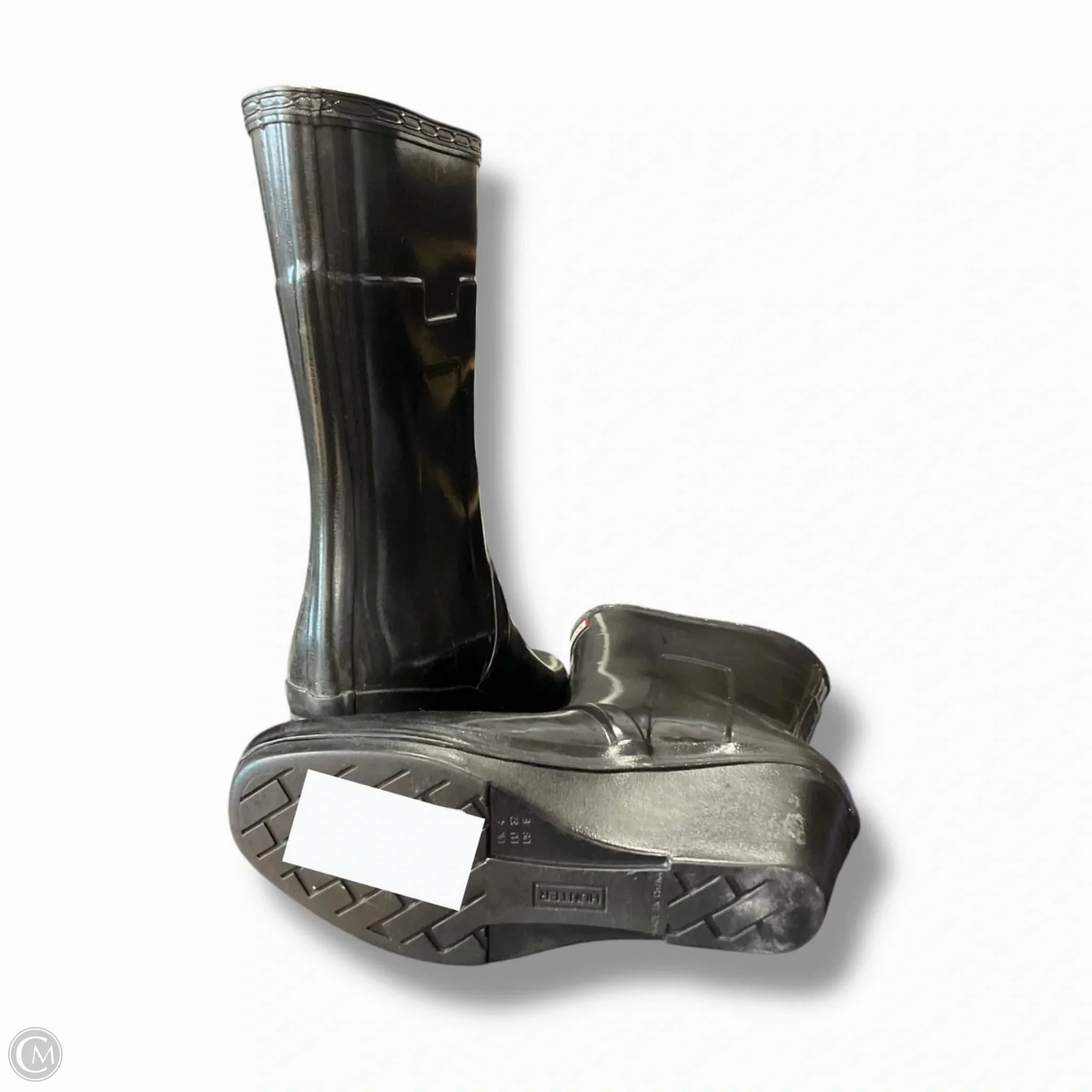 Boots Rain By Hunter In Black, Size: 6 Adult Croc Rain Boots