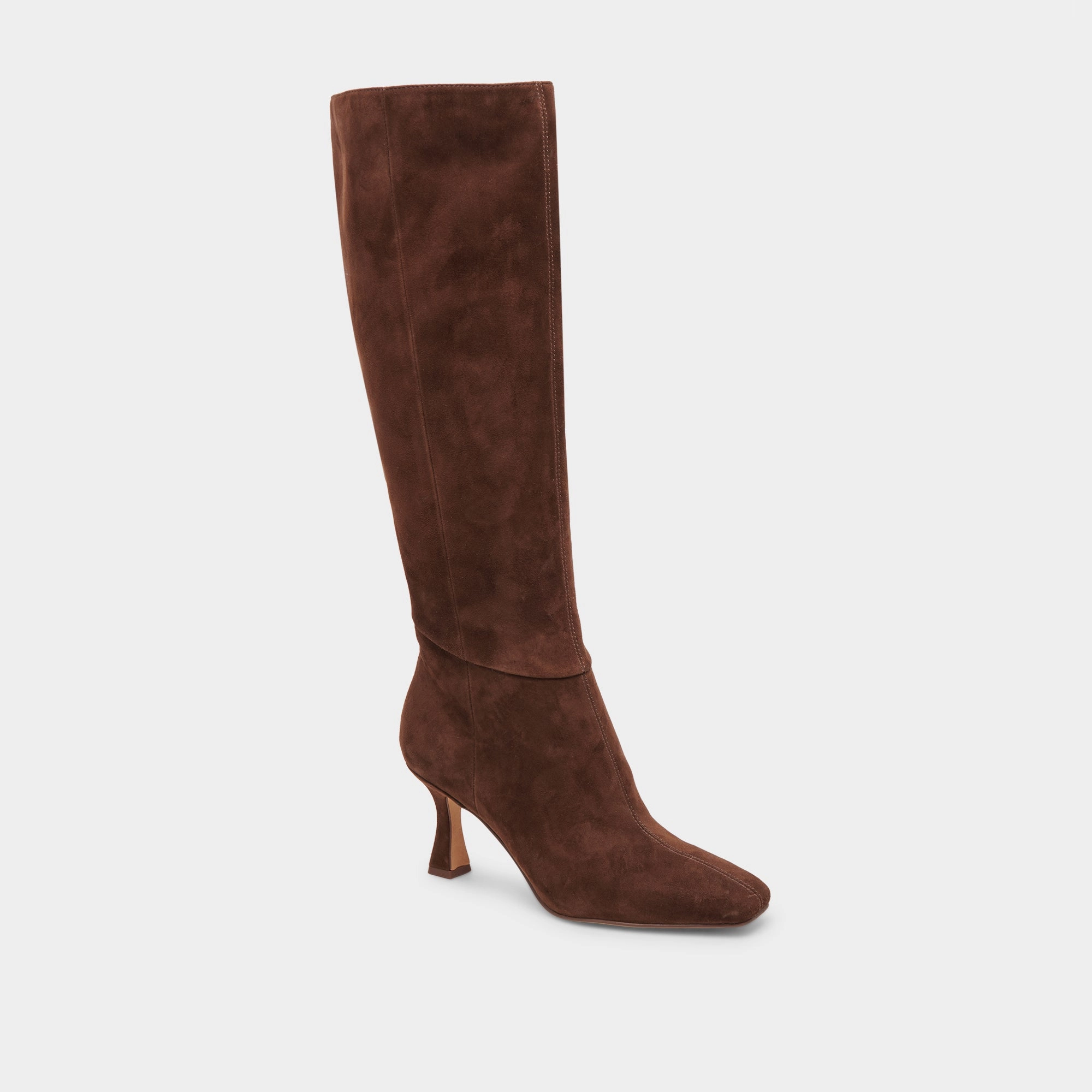 Pull On Boots GYRA WIDE CALF BOOTS DK BROWN SUEDE