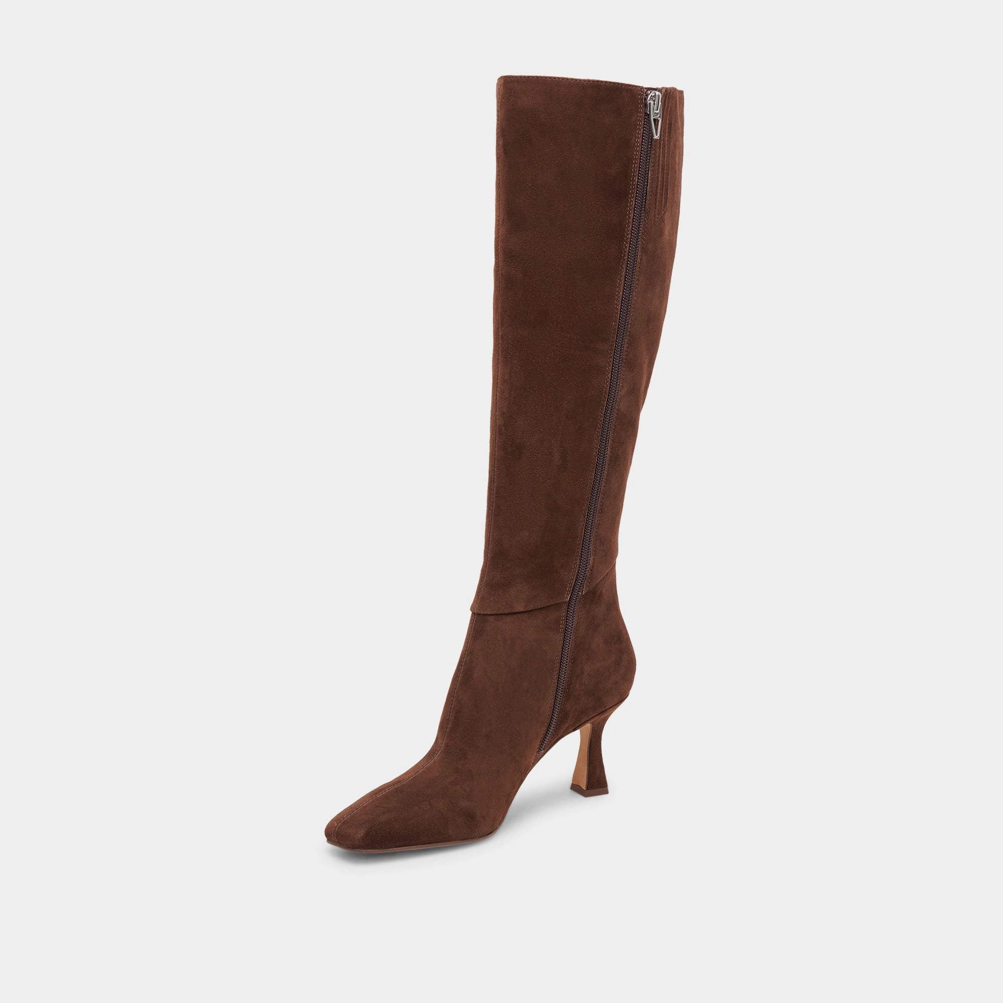 GYRA WIDE CALF BOOTS DK BROWN SUEDE Boots For Cowgirl