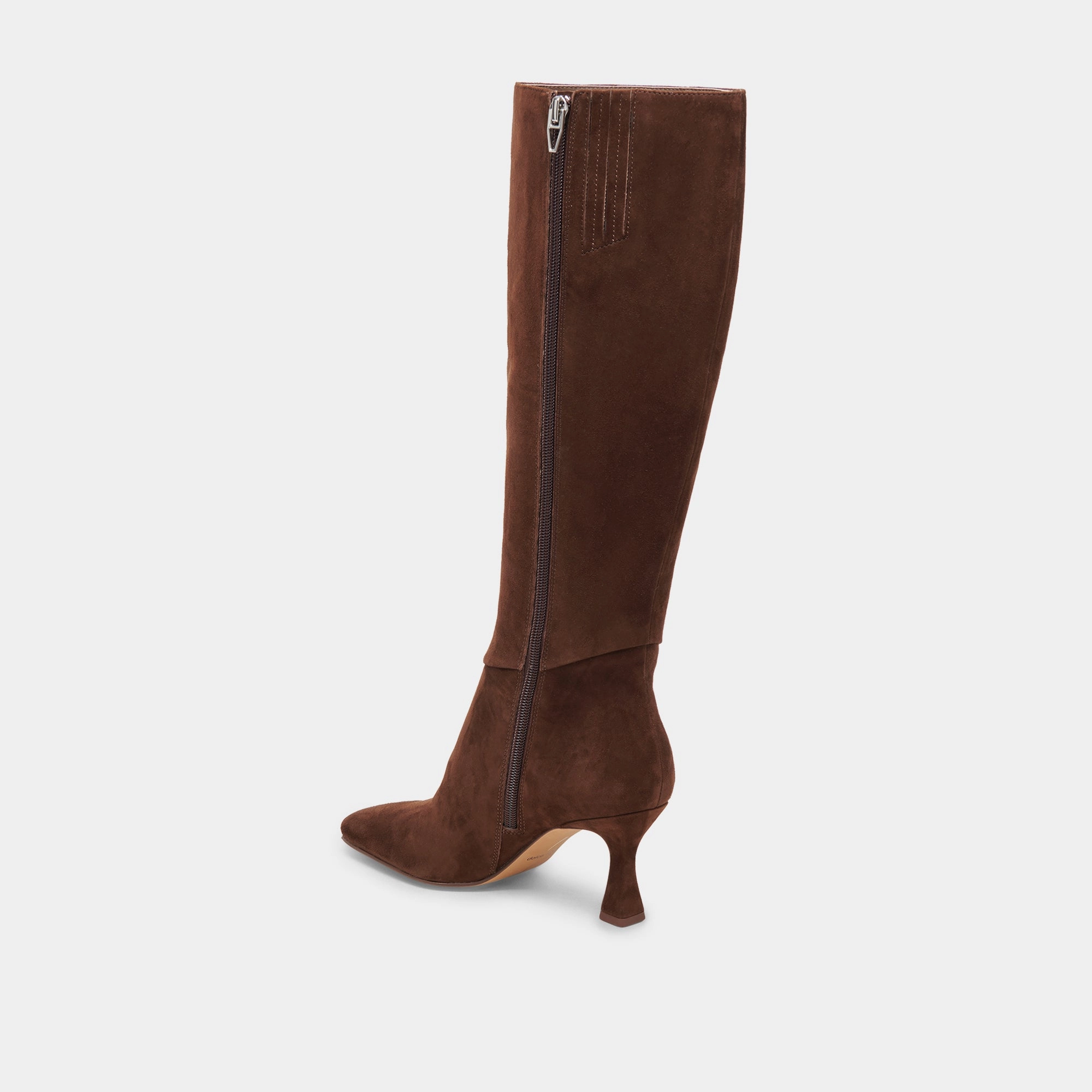 GYRA WIDE CALF BOOTS DK BROWN SUEDE High Cowboy Boots