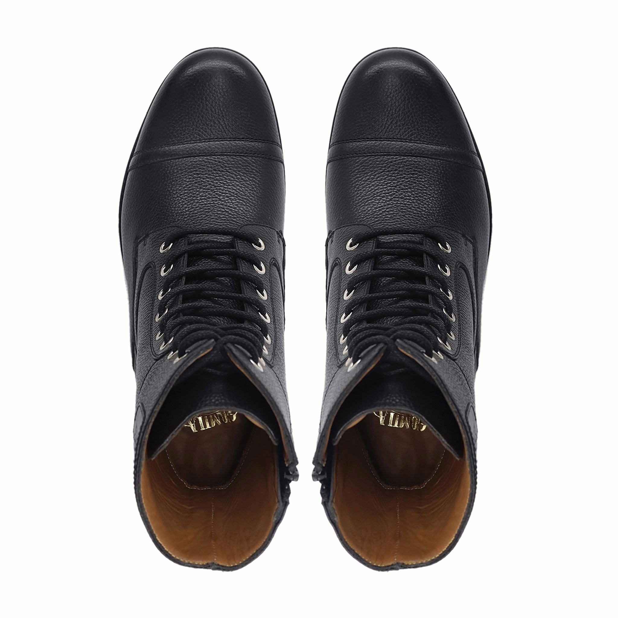 Cowboy Boots At A Wedding Hans - Men's Black Pebble Grain Leather Boot