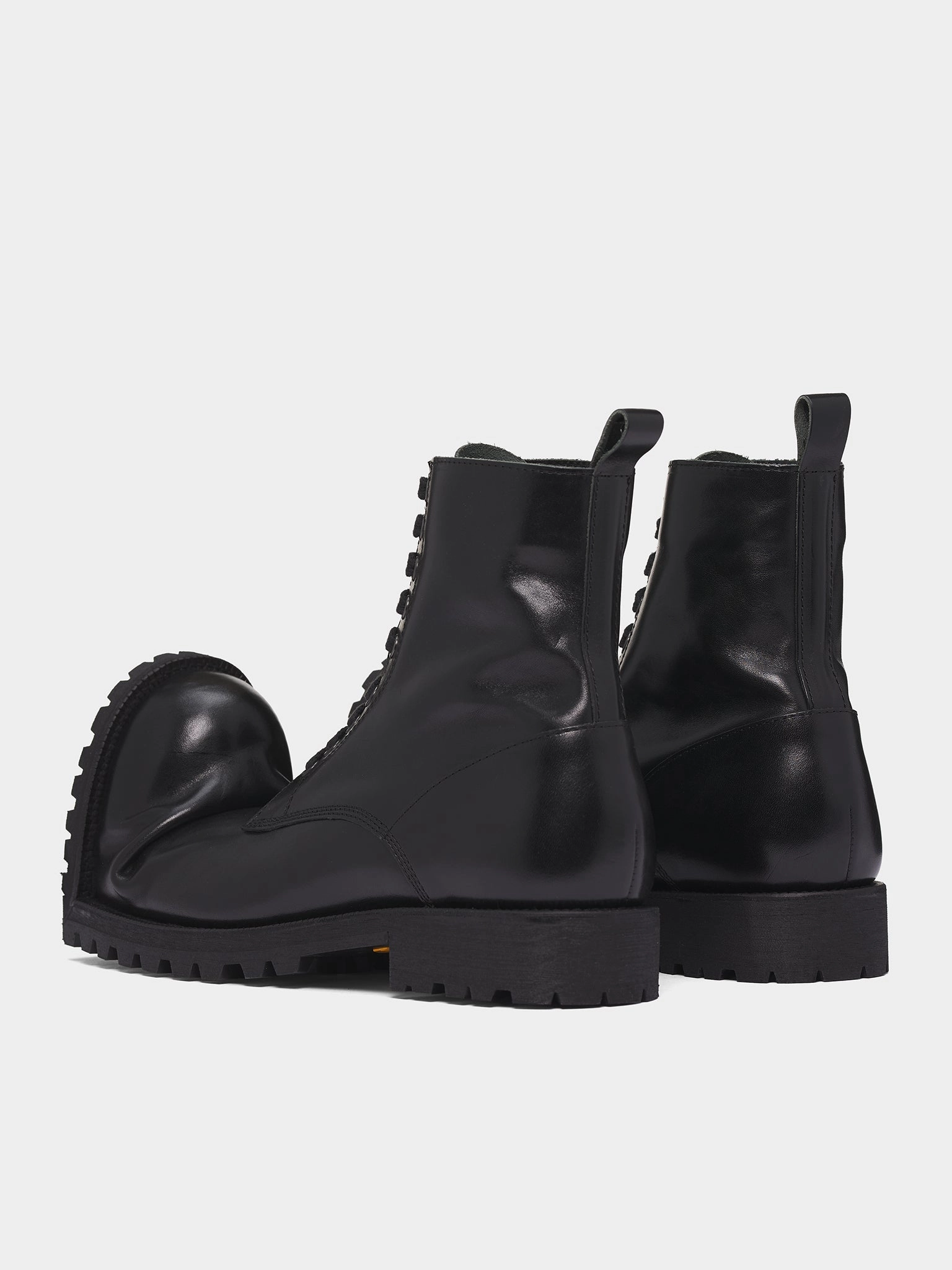 Off White Cowgirl Boots CDG x KLG Crushed Toe Boots (PP-K101-001-1-BLACK)