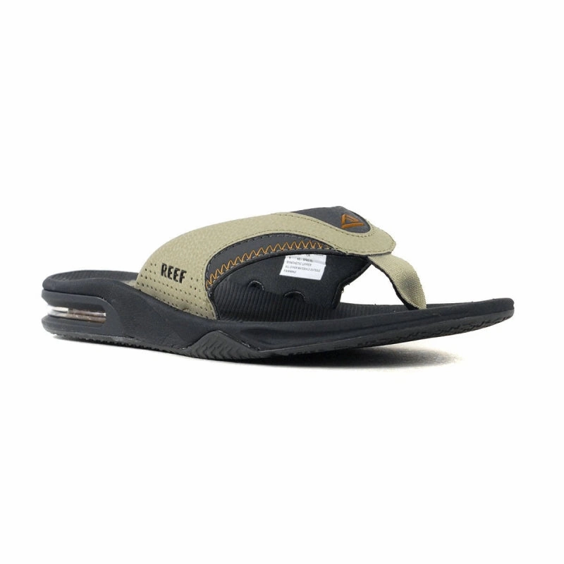Maui Island Flip Flops Reef Men's Fanning Flip Flops - Olive/Sudan