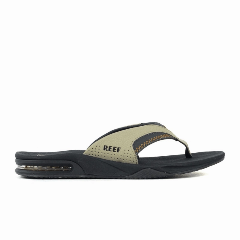 Split Toe Flip Flops Reef Men's Fanning Flip Flops - Olive/Sudan