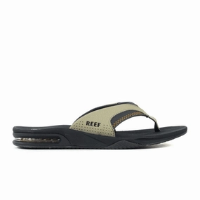House Flip Flops Reef Men's Fanning Flip Flops - Olive/Sudan