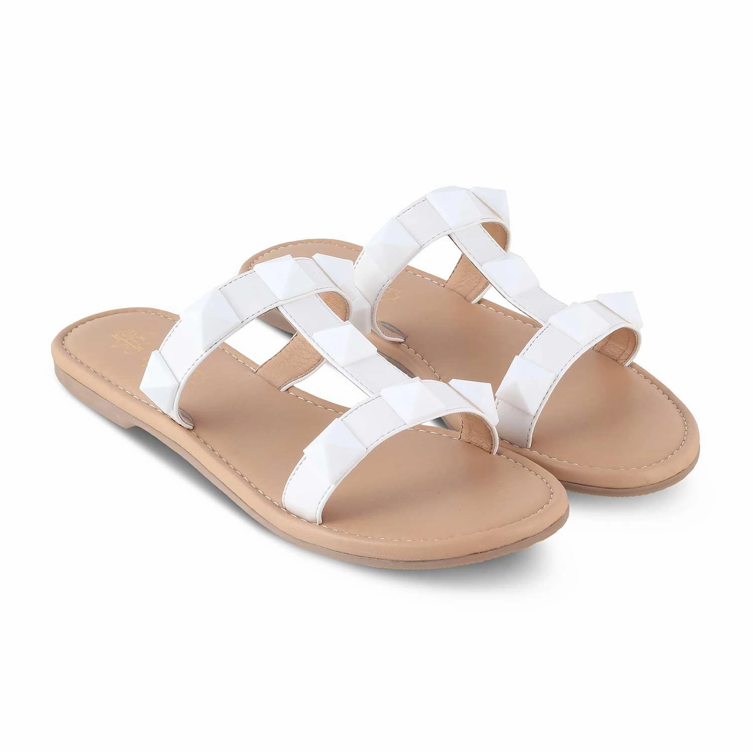 The Rio White Women's Dress Flats Tresmode Flat Bride Shoes