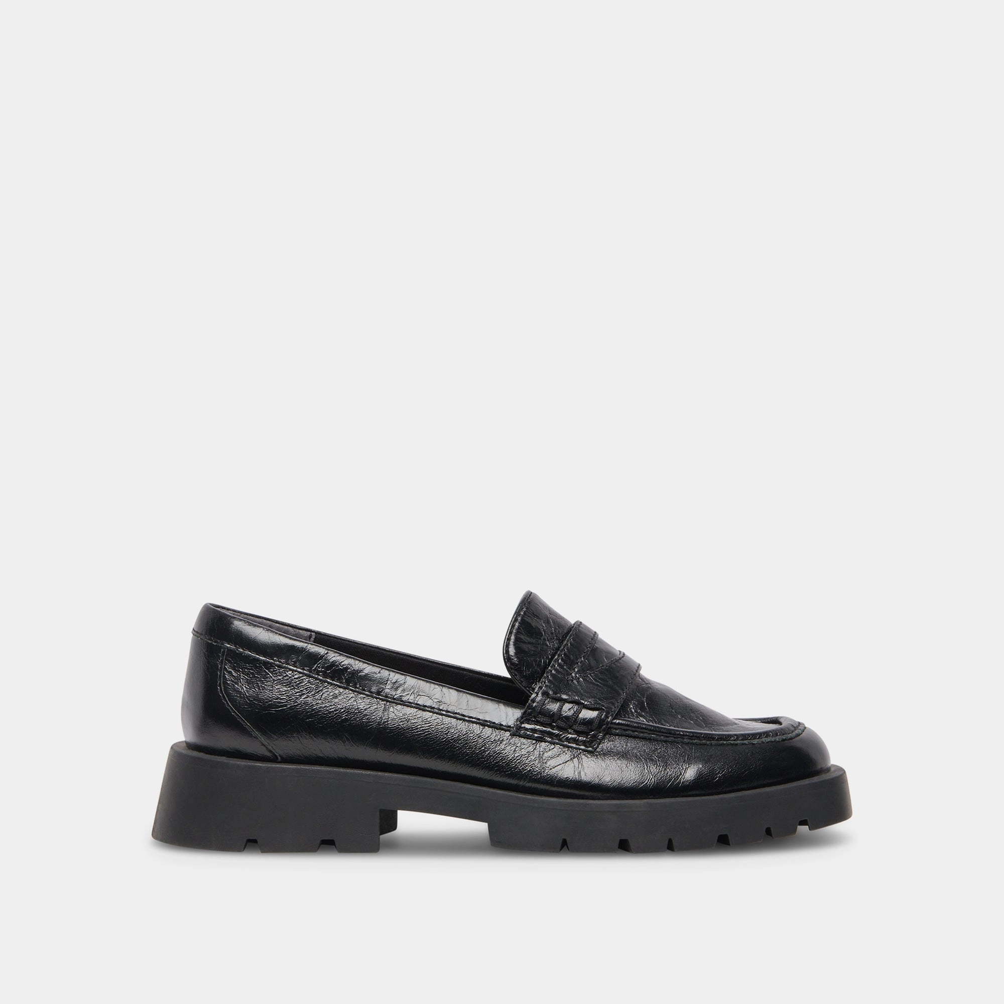 Flat Foot Gym Shoes ELIAS FLATS ONYX CRINKLE PATENT - re:vita