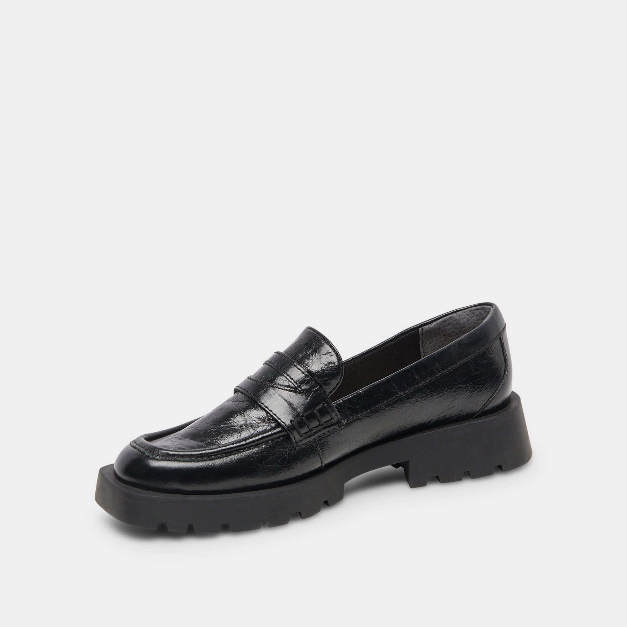 Frame Flat Shoes ELIAS FLATS ONYX CRINKLE PATENT - re:vita