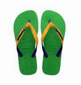 Barbie Flip Flops HAVAIANAS BRASIL MIX - LEAF GREEN.MARINE
