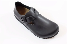 Slip On Kitchen Shoes Men's London Shoe - Hunter Black Leather