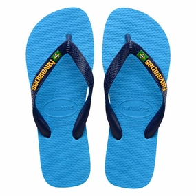 Teva Pajaro Flip Flops HAVAIANAS BRASIL LOGO - TURQUOISE.TURQUOISE