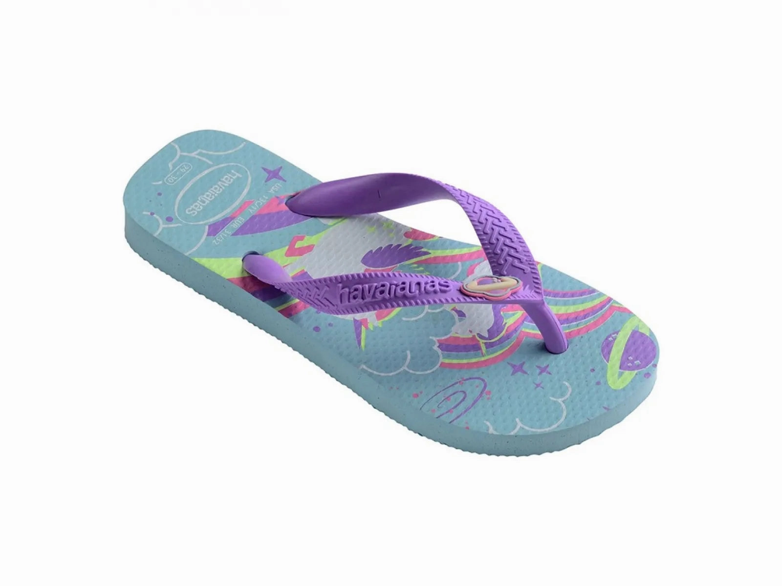 Snakeskin Flip Flops HAVAIANAS KIDS FANTASY - BLUE WATER