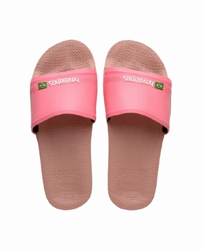 HAVAIANAS SLIDE BRASIL - CROCUS ROSE Flip Flops Light Up